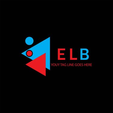 ELB harfi logosu vektör grafikli yaratıcı tasarım
