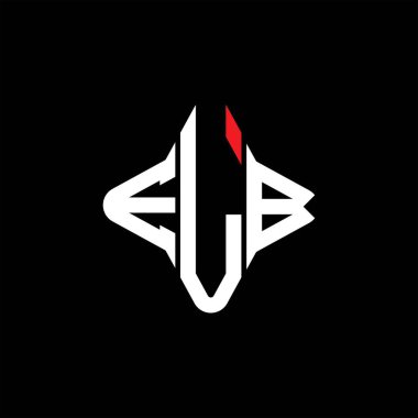 ELB harfi logosu vektör grafikli yaratıcı tasarım