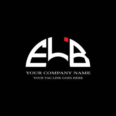 ELB harfi logosu vektör grafikli yaratıcı tasarım