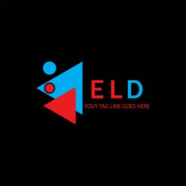 ELD harf logosu vektör grafikli yaratıcı tasarım
