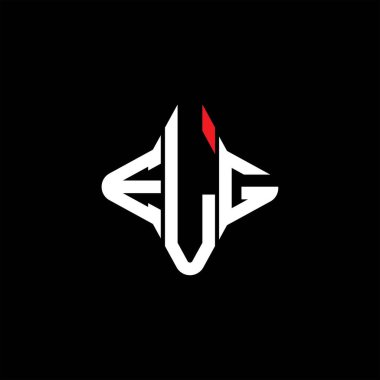 Vektör grafikli ELG harf logosu yaratıcı tasarımı