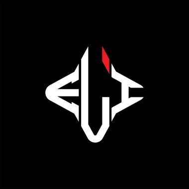 Vektör grafikli ELI harf logosu yaratıcı tasarımı