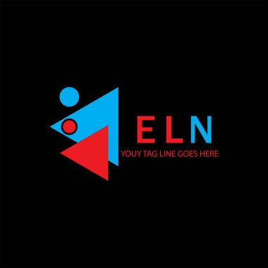 ELN harf logosu vektör grafikli yaratıcı tasarım