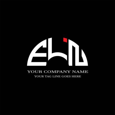 ELN harf logosu vektör grafikli yaratıcı tasarım