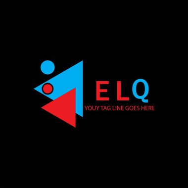 ELQ harfi logosu vektör grafikli yaratıcı tasarım