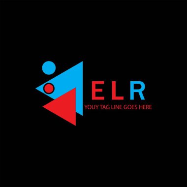 ELR harf logosu vektör grafikli yaratıcı tasarım