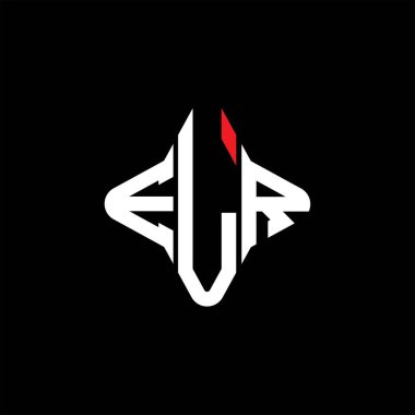 ELR harf logosu vektör grafikli yaratıcı tasarım