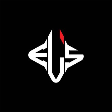 Vektör grafikli ELS harf logosu yaratıcı tasarımı