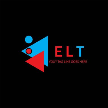 Vektör grafikli ELT harf logosu yaratıcı tasarımı