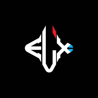 Vektör grafikli ELX harf logosu yaratıcı tasarımı