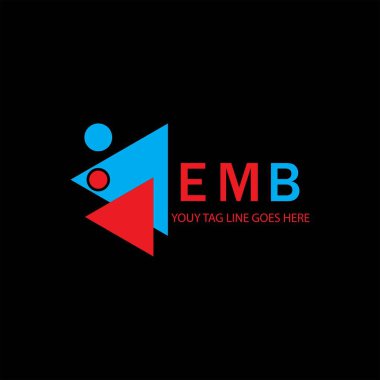 EMB harfi logosu vektör grafikli yaratıcı tasarım