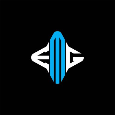 Elektromanyetik harf logosu vektör grafikli yaratıcı tasarım