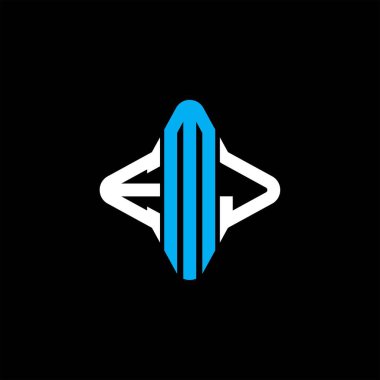 EMJ harf logosu vektör grafikli yaratıcı tasarım