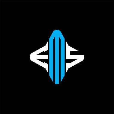 EMS harfi logosu vektör grafikli yaratıcı tasarım