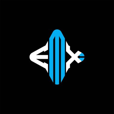 Elektromanyetik harf logosu vektör grafikli yaratıcı tasarım