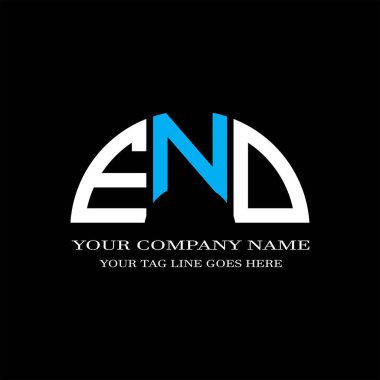 Vektör grafikli son harf logosu yaratıcı tasarımı