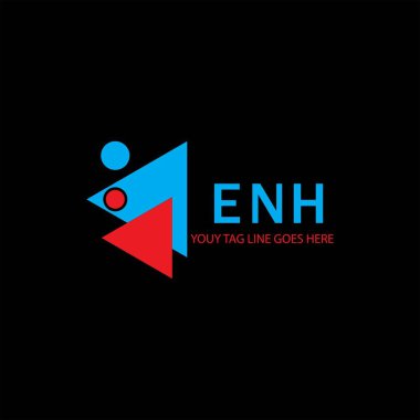 ENH harf logosu vektör grafikli yaratıcı tasarım