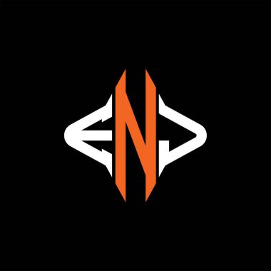 ENJ harf logosu vektör grafikli yaratıcı tasarım