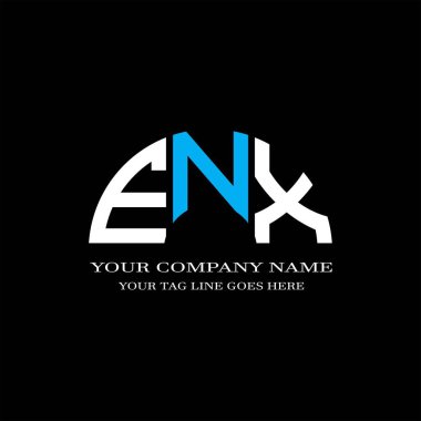 ENX harf logosu vektör grafikli yaratıcı tasarım