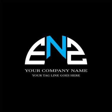 ENZ harf logosu vektör grafikli yaratıcı tasarım