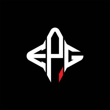 Vektör grafikli EPG harf logosu yaratıcı tasarımı