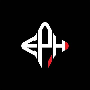 Vektör grafikli EPH harf logosu yaratıcı tasarımı