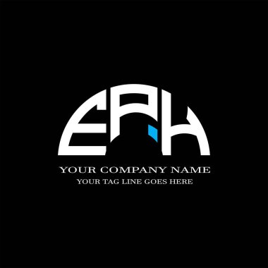 Vektör grafikli EPH harf logosu yaratıcı tasarımı