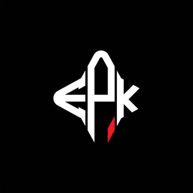 Vektör grafikli EPK harf logosu yaratıcı tasarımı