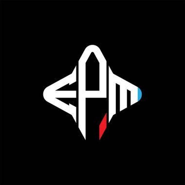 Vektör grafikli EPM harf logosu yaratıcı tasarımı