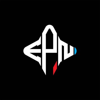 Vektör grafikli EPN harf logosu yaratıcı tasarımı