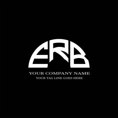 ERB harfi logosu vektör grafikli yaratıcı tasarım