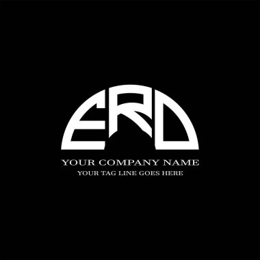 Vektör grafikli ERD harf logosu yaratıcı tasarımı