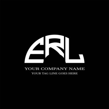 Vektör grafikli ERL harf logosu yaratıcı tasarımı