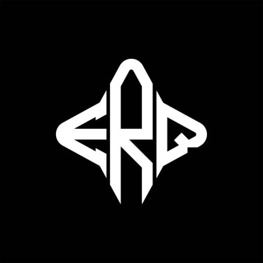 ERQ harfi logosu vektör grafikli yaratıcı tasarım