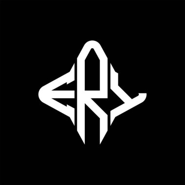 Vektör grafikli ERY harf logosu yaratıcı tasarımı