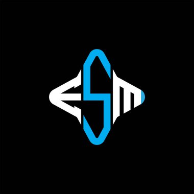 ESM harf logosu vektör grafikli yaratıcı tasarım