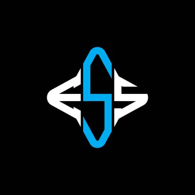 ESS harfi logosu vektör grafikli yaratıcı tasarım