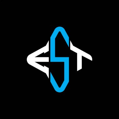 EST harfi logosu vektör grafikli yaratıcı tasarım