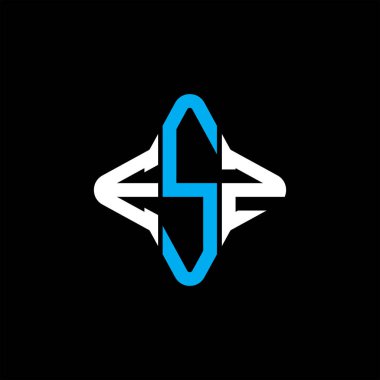 ESZ harfi logosu vektör grafikli yaratıcı tasarım