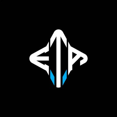 Vektör grafikli ETA harf logosu yaratıcı tasarımı