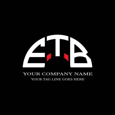 Vektör grafikli ETB harf logosu yaratıcı tasarımı