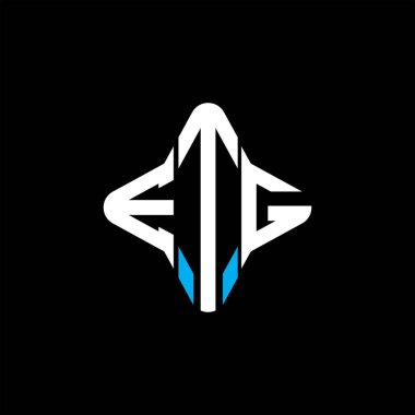 Vektör grafikli ETG harf logosu yaratıcı tasarımı