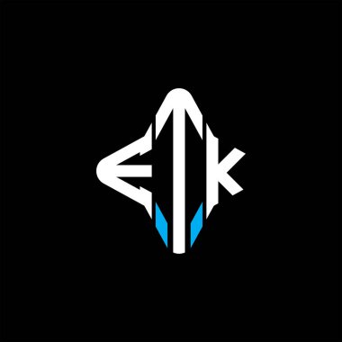 Vektör grafikli ETK harf logosu yaratıcı tasarımı