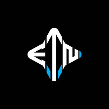 Vektör grafikli ETN harf logosu yaratıcı tasarımı