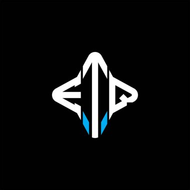 Vektör grafikli ETQ harf logosu yaratıcı tasarımı