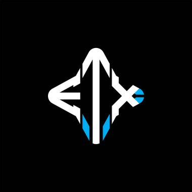 Vektör grafikli ETX harf logosu yaratıcı tasarımı