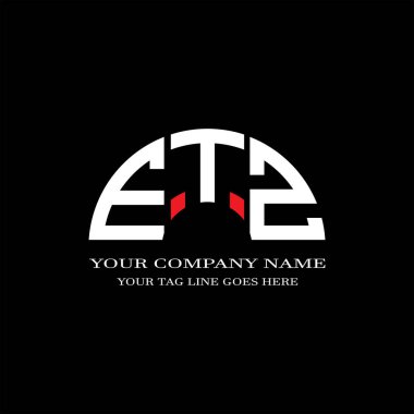 Vektör grafikli ETZ harf logosu yaratıcı tasarımı