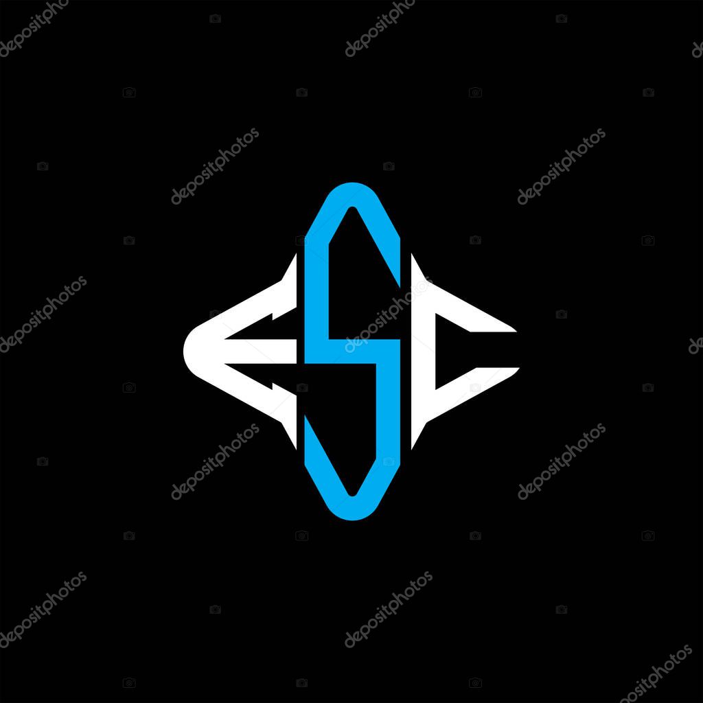 ESC letter logo creative design with vector graphic
