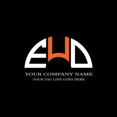 EUD harf logosu vektör grafikli yaratıcı tasarım