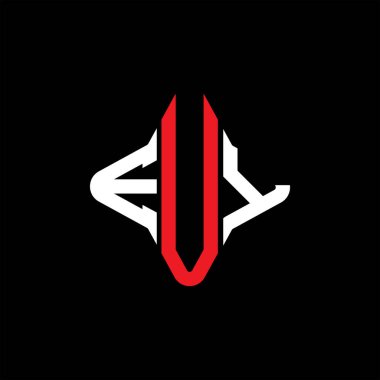 EUY harf logosu vektör grafikli yaratıcı tasarım